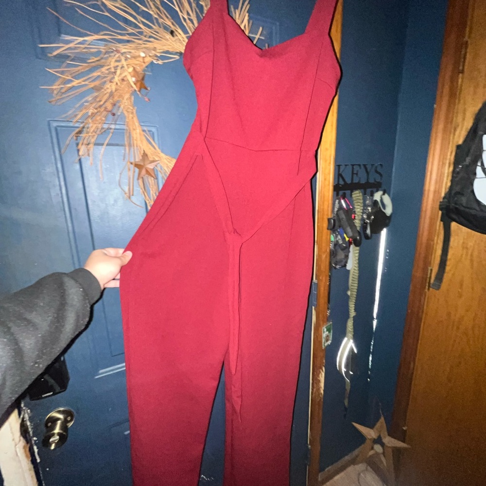 Fashion Nova Red Jumpsuit